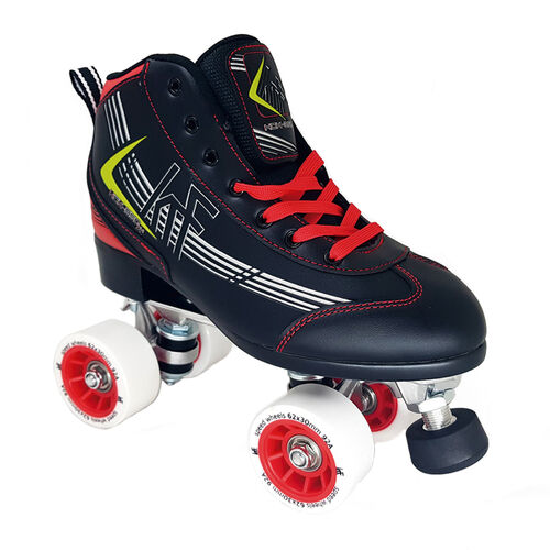 KRF HCK-350 PRO ROLLER QUAD SKATE BLACK/RED 43