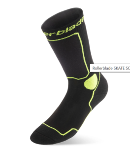 CALCETIN SKATE NEGRO/VERDE 