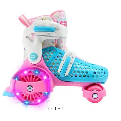 Newbie Ajustable Patines 4 Ruedas Infantiles - Rosa 28-32