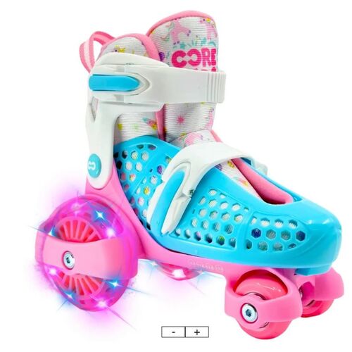 Newbie Ajustable Patines 4 Ruedas Infantiles - Rosa 28-32