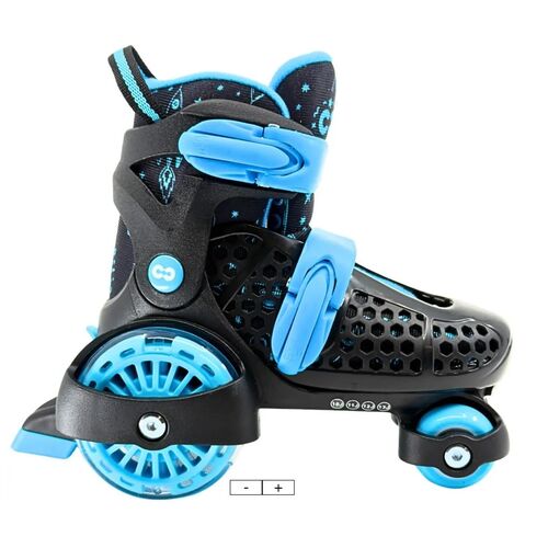 Newbie Ajustable Patines 4 Ruedas Infantiles - Negro 23-27