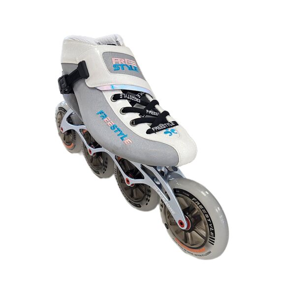 Patines de velocidadFreestyle BLACKZONE Blanco/Azul