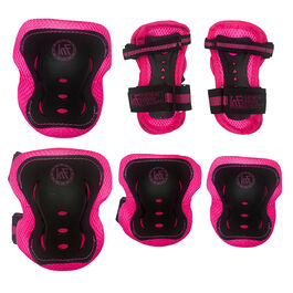 KRF SET PROTECCIONES JUNIOR ROSA/NEGRO