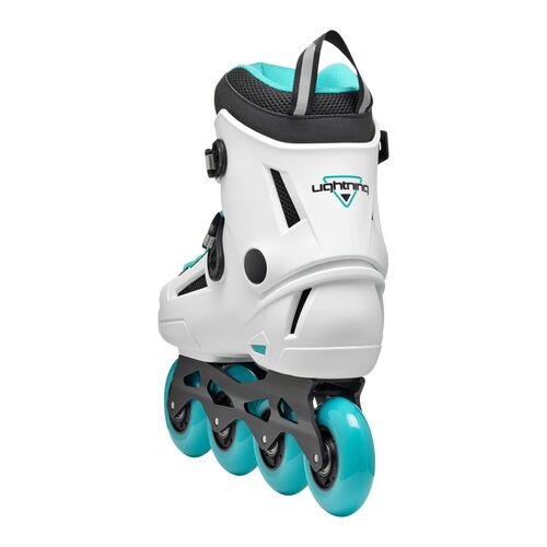 PATINES LIGHTNING W WHITE/AQUA 40.5