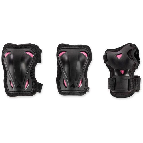 PROTECCIONES SKATE GEAR W 3 PACK NEGRO/FRAMBU M