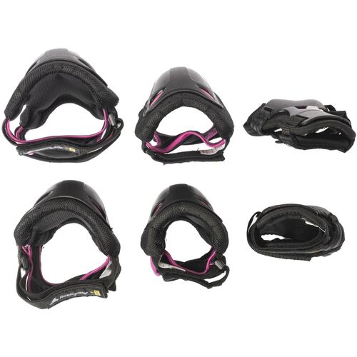 PROTECCIONES SKATE GEAR W 3 PACK NEGRO/FRAMBU M